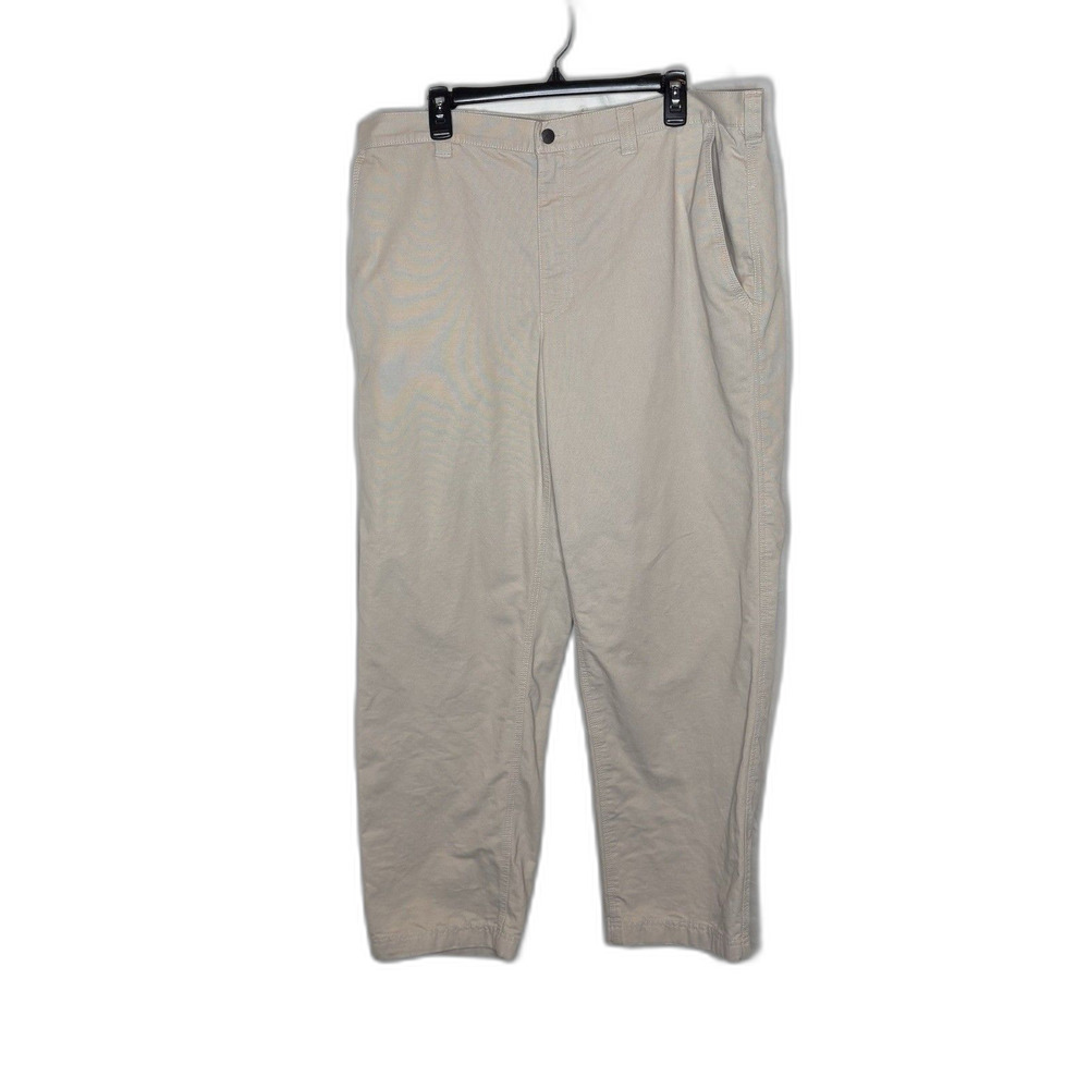 Columbia Khaki Cream Relaxed Pants Size Mens 38x30 Pockets Zipper Fly